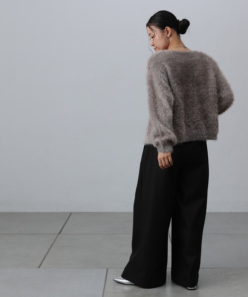 COLONY 2139（コロニートゥーワンスリーナイン）の「ファーライクラメニットカーディガン（カーディガン/ボレロ・レディース・グレー/ベージュ/レッド・FREE）」の10枚目の写真