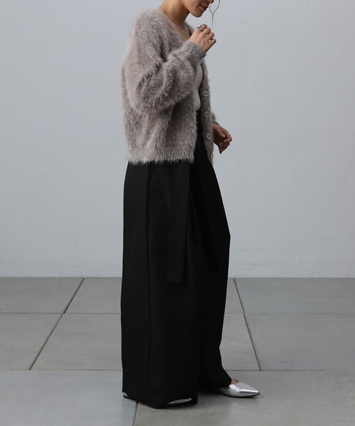 COLONY 2139（コロニートゥーワンスリーナイン）の「ファーライクラメニットカーディガン（カーディガン/ボレロ・レディース・グレー/ベージュ/レッド・FREE）」の9枚目の写真