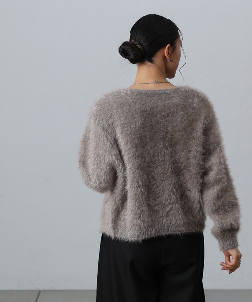 COLONY 2139（コロニートゥーワンスリーナイン）の「ファーライクラメニットカーディガン（カーディガン/ボレロ・レディース・グレー/ベージュ/レッド・FREE）」の6枚目の写真