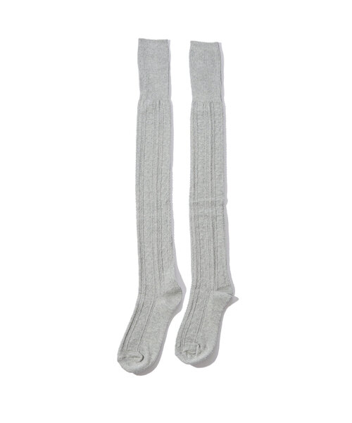 WHO'S WHO gallery（フーズフーギャラリー）の「ニーハイソックス（ソックス/靴下・レディース・グレー/チャコールグレー・FREE）」の3枚目の写真