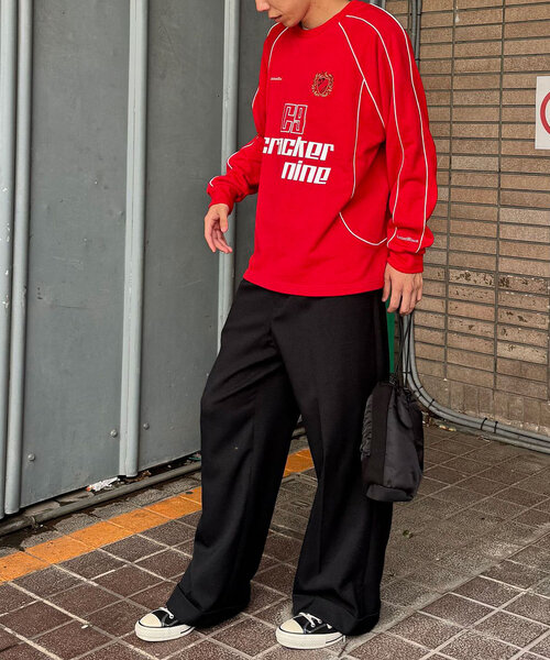 CIAOPANIC（チャオパニック）の「パイピングゲームスウェット（Tシャツ/カットソー・レディース・ブラック/アイボリー/レッド/ミント・FREE）」の9枚目の写真