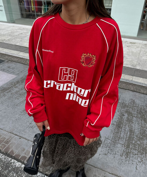 CIAOPANIC（チャオパニック）の「パイピングゲームスウェット（Tシャツ/カットソー・レディース・ブラック/アイボリー/レッド/ミント・FREE）」の13枚目の写真