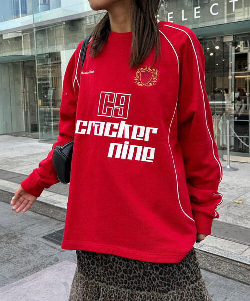 CIAOPANIC（チャオパニック）の「パイピングゲームスウェット（Tシャツ/カットソー・レディース・ブラック/アイボリー/レッド/ミント・FREE）」の14枚目の写真