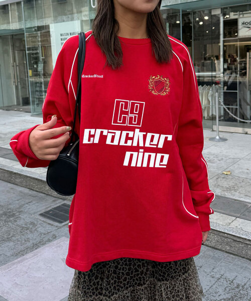 CIAOPANIC（チャオパニック）の「パイピングゲームスウェット（Tシャツ/カットソー・レディース・ブラック/アイボリー/レッド/ミント・FREE）」の15枚目の写真