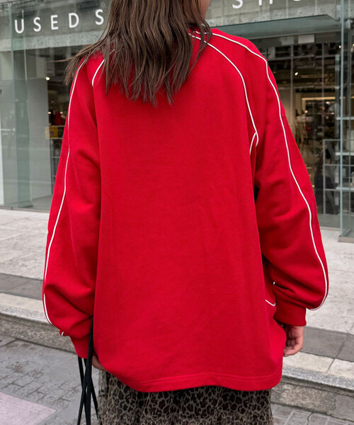 CIAOPANIC（チャオパニック）の「パイピングゲームスウェット（Tシャツ/カットソー・レディース・ブラック/アイボリー/レッド/ミント・FREE）」の17枚目の写真