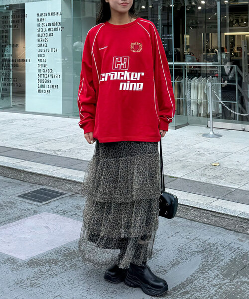 CIAOPANIC（チャオパニック）の「パイピングゲームスウェット（Tシャツ/カットソー・レディース・ブラック/アイボリー/レッド/ミント・FREE）」の18枚目の写真