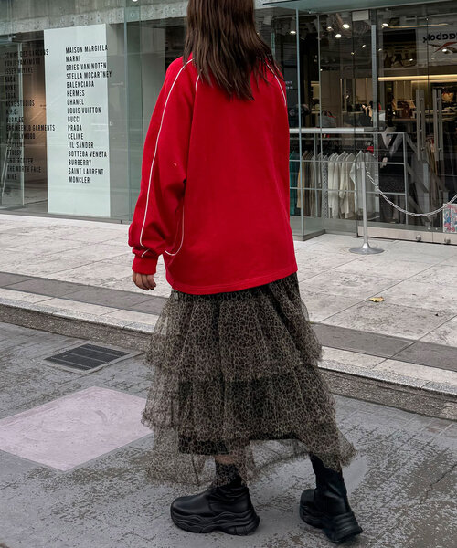 CIAOPANIC（チャオパニック）の「パイピングゲームスウェット（Tシャツ/カットソー・レディース・ブラック/アイボリー/レッド/ミント・FREE）」の20枚目の写真