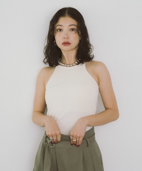 HANNE(アン)の「カップインアメスリキャミソール(キャミソール・レディース・アイボリー/ネイビー・FREE)」の16枚目の写真