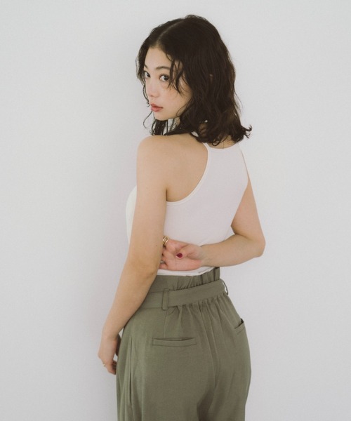 HANNE(アン)の「カップインアメスリキャミソール(キャミソール・レディース・アイボリー/ネイビー・FREE)」の17枚目の写真