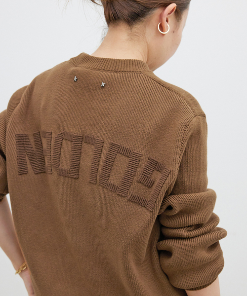 GOLDEN GOOSE(ゴールデングース)の「*【GOLDEN GOOSE / ゴールデングース】CREW NECK LOGO EMBROIDERY(ニット/セーター・レディース・キャメル・FREE)」の5枚目の写真