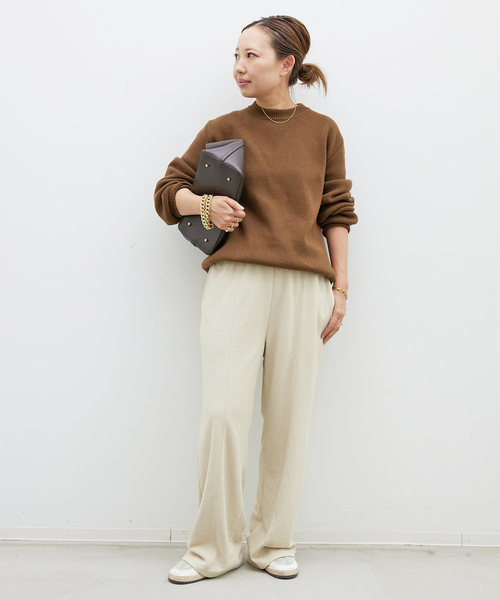 GOLDEN GOOSE(ゴールデングース)の「*【GOLDEN GOOSE / ゴールデングース】CREW NECK LOGO EMBROIDERY(ニット/セーター・レディース・キャメル・FREE)」の6枚目の写真