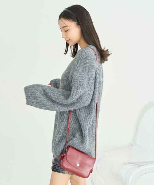 earth music&ecology（アースミュージックアンドエコロジー）の「ふわふわMIXヤーンチュニック（チュニック・レディース・ライトグレー/ブルー/チャコールグレー/ミント/ベージュ・FREE）」の9枚目の写真