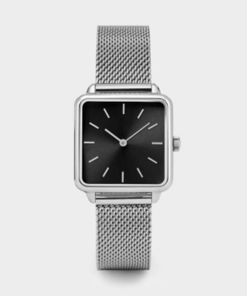 シンプルスクエア シルバーウォッチ 腕時計（アナログ腕時計