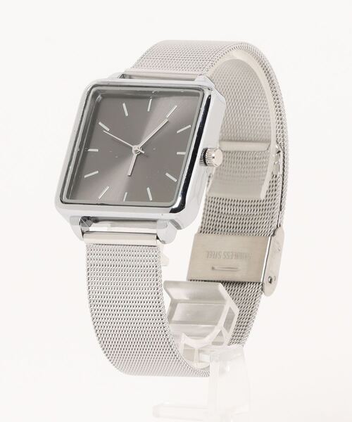 シンプルスクエア シルバーウォッチ 腕時計（アナログ腕時計
