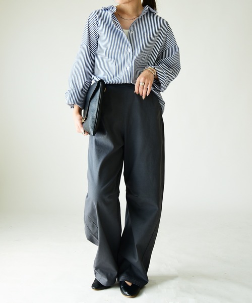 and it_（アンドイット）の「ゆるっくすバレルレッグパンツ（その他パンツ・レディース・モカ/ベージュ/ブラック/カーキ/チャコールグレー・M/L/LL/3L/4L/S）」の7枚目の写真