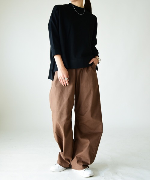 and it_（アンドイット）の「ゆるっくすバレルレッグパンツ（その他パンツ・レディース・モカ/ベージュ/ブラック/カーキ/チャコールグレー・M/L/LL/3L/4L/S）」の14枚目の写真