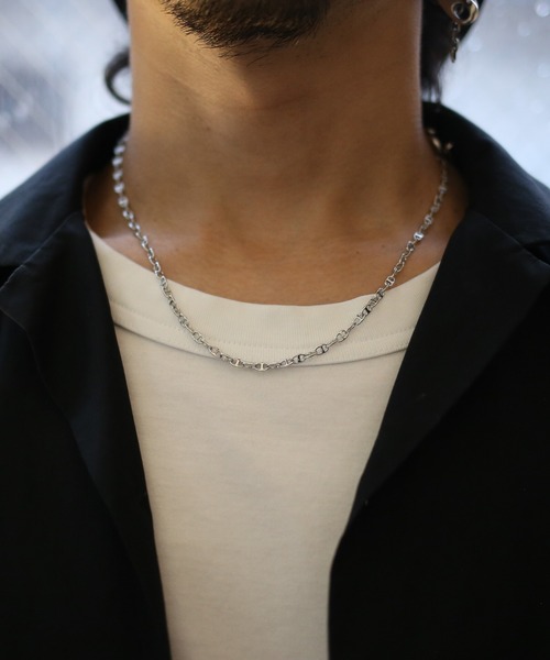 JAM HOME MADE（ジャムホームメイド）の「MM1 マリンチェーン ネックレス 細 50cm メンズ レディース（ネックレス・メンズ・シルバー/ブラック/ゴールド・ONE SIZE）」の5枚目の写真