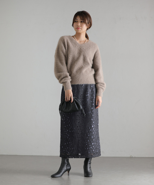 La TOTALITE（ラトータリテ）の「FOXカシミヤVネックプルオーバー