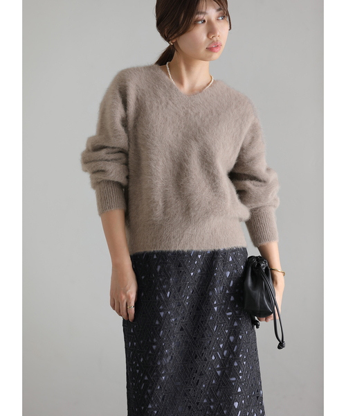 La TOTALITE（ラトータリテ）の「FOXカシミヤVネックプルオーバー 