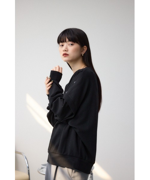 AZUL by moussy（アズールバイマウジー）の「ドルマンカットトップス（Tシャツ/カットソー・レディース・ダークブルー/グレー/ブラック・FREE）」の5枚目の写真
