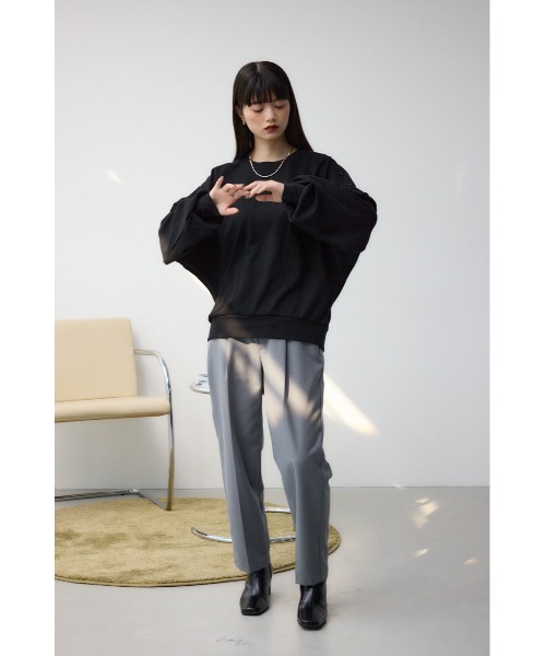 AZUL by moussy（アズールバイマウジー）の「ドルマンカットトップス（Tシャツ/カットソー・レディース・ダークブルー/グレー/ブラック・FREE）」の6枚目の写真