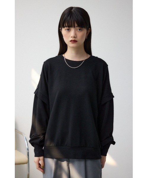 AZUL by moussy（アズールバイマウジー）の「ドルマンカットトップス（Tシャツ/カットソー・レディース・ダークブルー/グレー/ブラック・FREE）」の7枚目の写真