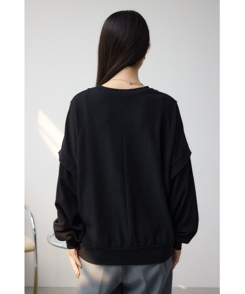 AZUL by moussy（アズールバイマウジー）の「ドルマンカットトップス（Tシャツ/カットソー・レディース・ダークブルー/グレー/ブラック・FREE）」の9枚目の写真