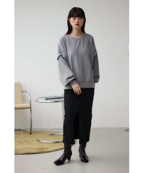 AZUL by moussy（アズールバイマウジー）の「ドルマンカットトップス（Tシャツ/カットソー・レディース・ダークブルー/グレー/ブラック・FREE）」の17枚目の写真