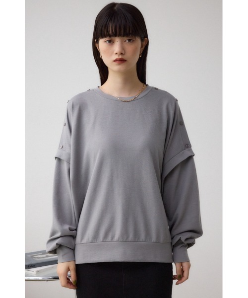 AZUL by moussy（アズールバイマウジー）の「ドルマンカットトップス（Tシャツ/カットソー・レディース・ダークブルー/グレー/ブラック・FREE）」の18枚目の写真