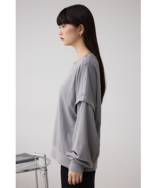 AZUL by moussy（アズールバイマウジー）の「ドルマンカットトップス（Tシャツ/カットソー・レディース・ダークブルー/グレー/ブラック・FREE）」の19枚目の写真