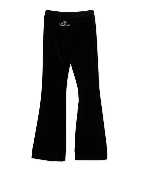 dispark（ディスパーク）の「DISPARK/ハイウエストベロアパンツ（スウェットパンツ・レディース・ピンク/ブラック・FREE）」の5枚目の写真