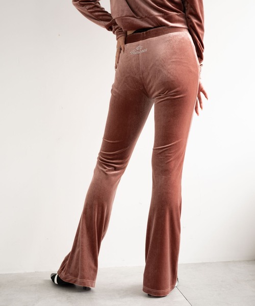 dispark（ディスパーク）の「DISPARK/ハイウエストベロアパンツ（スウェットパンツ・レディース・ピンク/ブラック・FREE）」の18枚目の写真