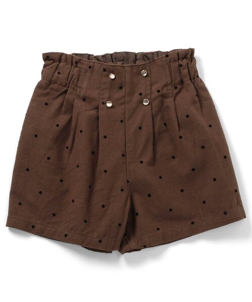 apres les cours（アプレレクール）の「フロントボタンショートパンツ（その他パンツ・キッズ・ベージュ/ドット/ネイビー・80/90/100/110/120/130/140）」の3枚目の写真