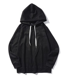 INASTUDIOS ZOO | 「INASTUDIOS SELECT」メンズライク ビッグシルエット スウェードポンチ 切り替え プルパーカー レディース(パーカー)