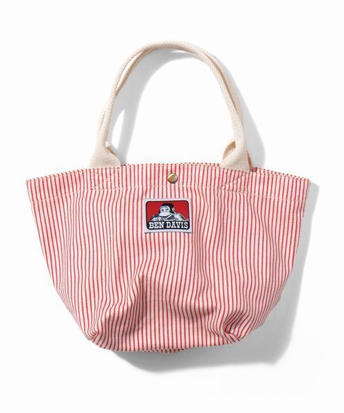 BEN DAVIS ORIGINALS（ベンデイビスオリジナルス）の「BEN DAVIS LUNCH TOTE BAG　ランチトートバッグ（トートバッグ・レディース・ナチュラル/インディゴブルー/ネイビー/カモフラージュ/ストライプ/レッド系その他/ブラック/ライトブルー・FREE）」の6枚目の写真
