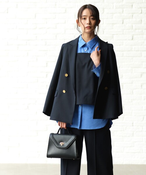 green label relaxing(グリーンレーベルリラクシング)の「2WAY トラペーズ ハンドバッグ / ショルダーバッグ(ショルダーバッグ・レディース・オフホワイト/ブラック/ベージュ・FREE)」の5枚目の写真