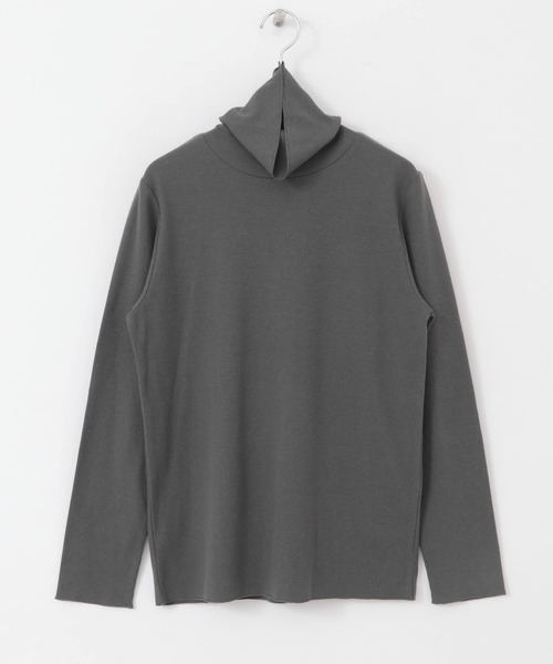 URBAN RESEARCH DOORS（アーバンリサーチドアーズ）の「『UR TECH』テレコタートルネックTシャツ（Tシャツ/カットソー・レディース・オフホワイト/ブラック/チャコールグレー・MEDIUM）」の3枚目の写真