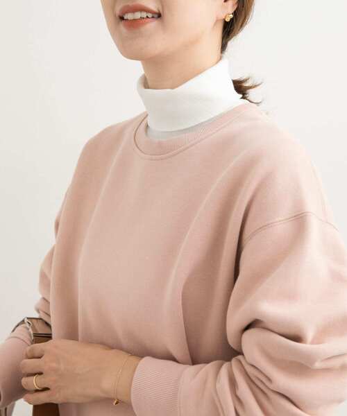 URBAN RESEARCH DOORS（アーバンリサーチドアーズ）の「『UR TECH』テレコタートルネックTシャツ（Tシャツ/カットソー・レディース・オフホワイト/ブラック/チャコールグレー・MEDIUM）」の4枚目の写真