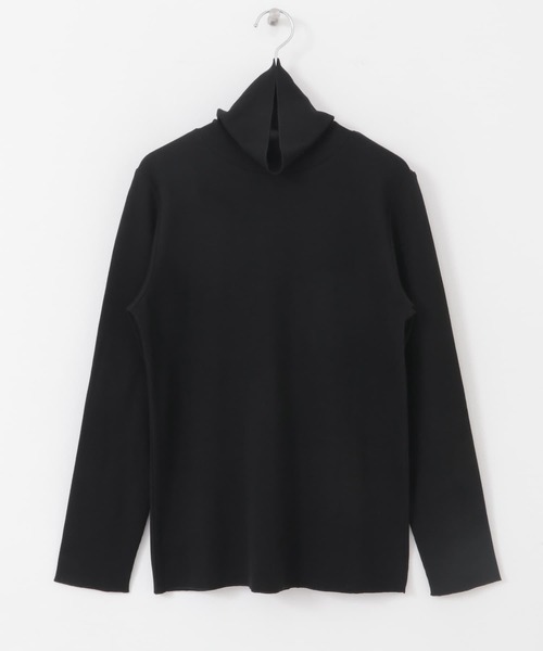 URBAN RESEARCH DOORS（アーバンリサーチドアーズ）の「『UR TECH』テレコタートルネックTシャツ（Tシャツ/カットソー・レディース・オフホワイト/ブラック/チャコールグレー・MEDIUM）」の11枚目の写真