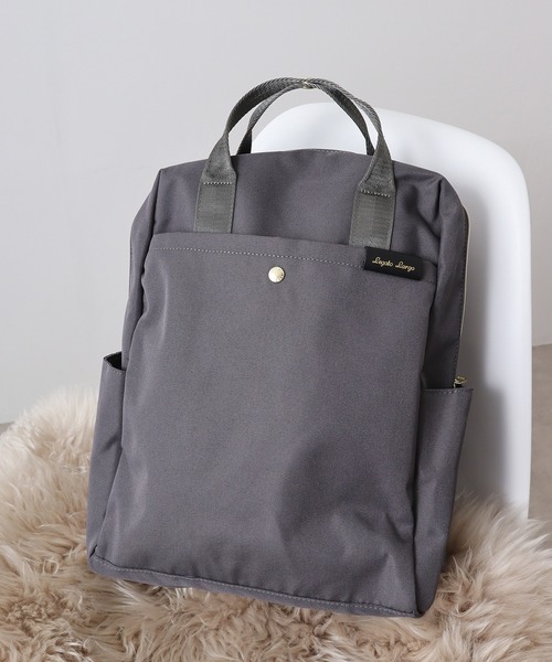 Legato Largo(レガートラルゴ)の「Legato Largo 撥水両立バッグトート型リュック(バックパック/リュック・レディース・グレー/オリーブ/ブラック・FREE)」の3枚目の写真