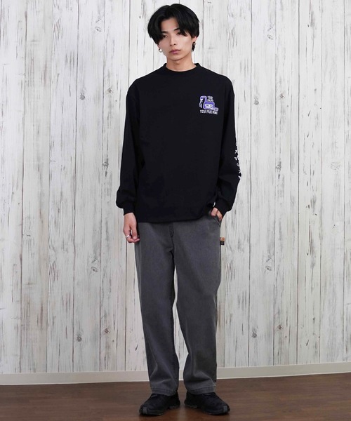 TOY　MACHINE（トイ　マシーン）の「【ムラサキスポーツ限定】TOY MACHINE/トイマシーン ロンT/長袖Tシャツ ムラサキスポーツ限定 ビックシルエット バックプリント MTMPFLT1（Tシャツ/カットソー・メンズ・ブラック/ホワイト・XL/L/M）」の14枚目の写真