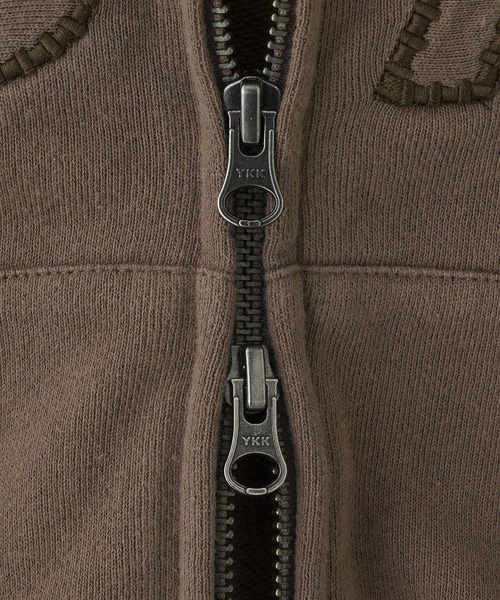 Russell Athletic（ラッセルアスレティック）の「X-girl x Russell CROPPED ZIP UP HOODIE（パーカー・レディース・ピンク/ブラウン/チャコール・M/S）」の15枚目の写真