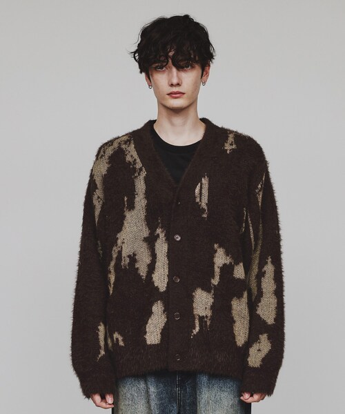 tk.TAKEO KIKUCHI（ティーケータケオキクチ）の「◆アブストラクトジャカードカーディガン（カーディガン/ボレロ・メンズ・ブラック/グレー/ブラウン系その他・03/02/01）」の5枚目の写真