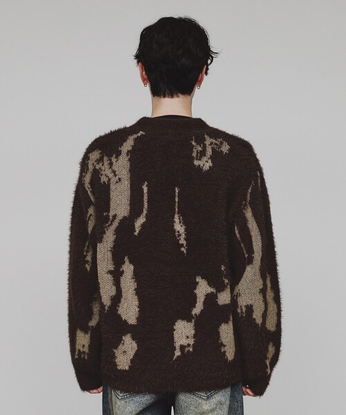 tk.TAKEO KIKUCHI（ティーケータケオキクチ）の「◆アブストラクトジャカードカーディガン（カーディガン/ボレロ・メンズ・ブラック/グレー/ブラウン系その他・03/02/01）」の7枚目の写真