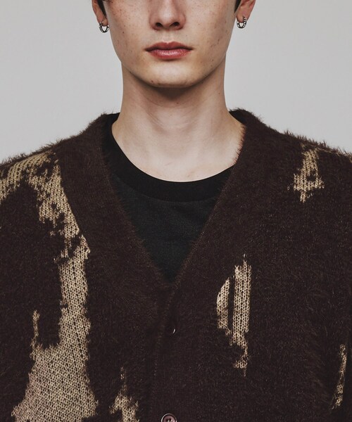 tk.TAKEO KIKUCHI（ティーケータケオキクチ）の「◆アブストラクトジャカードカーディガン（カーディガン/ボレロ・メンズ・ブラック/グレー/ブラウン系その他・03/02/01）」の8枚目の写真