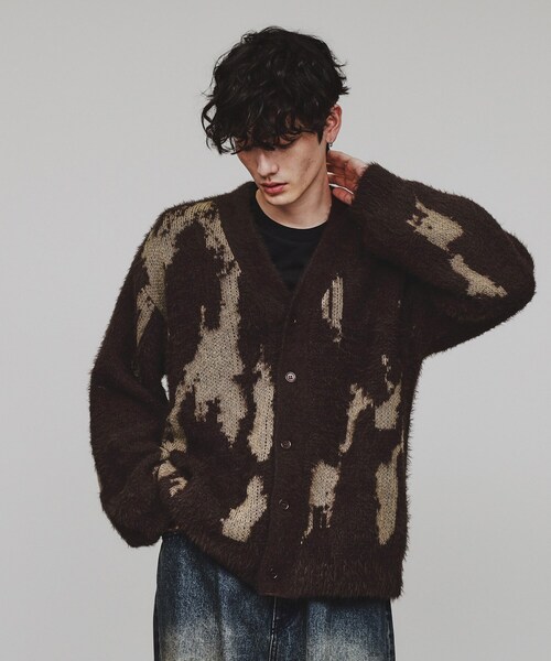 tk.TAKEO KIKUCHI（ティーケータケオキクチ）の「◆アブストラクトジャカードカーディガン（カーディガン/ボレロ・メンズ・ブラック/グレー/ブラウン系その他・03/02/01）」の20枚目の写真
