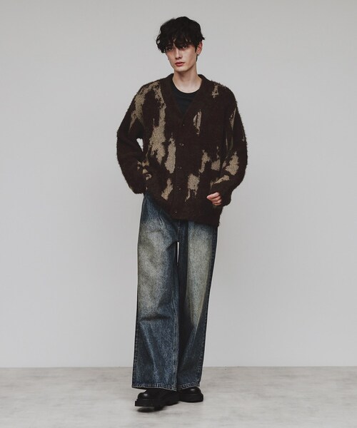 tk.TAKEO KIKUCHI（ティーケータケオキクチ）の「◆アブストラクトジャカードカーディガン（カーディガン/ボレロ・メンズ・ブラック/グレー/ブラウン系その他・03/02/01）」の22枚目の写真