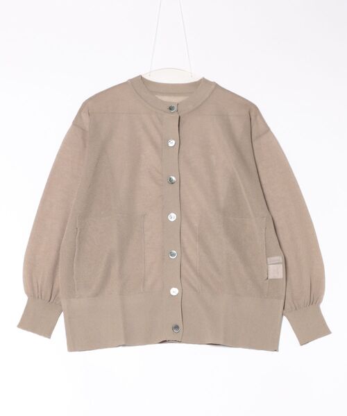TITE IN THE STORE（ティテ　インザ　ストア）の「【UVカット】ポケットシアーニットカーディガン（カーディガン/ボレロ・レディース・ブラック/レッド/ベージュ・38）」の3枚目の写真