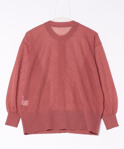 TITE IN THE STORE（ティテ　インザ　ストア）の「【UVカット】ポケットシアーニットカーディガン（カーディガン/ボレロ・レディース・ブラック/レッド/ベージュ・38）」の4枚目の写真