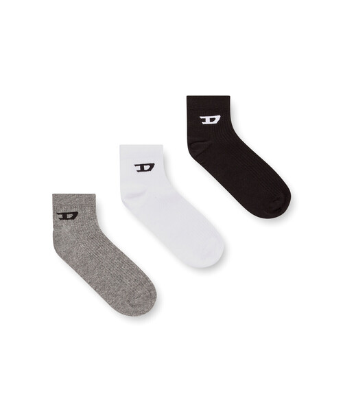 DIESEL（ディーゼル）の「メンズ アンクルソックス 3足セット SKM-D-ANKLE -9（ソックス/靴下・メンズ・ホワイト/ブラック/その他・MEDIUM/LARGE/SMALL）」の3枚目の写真